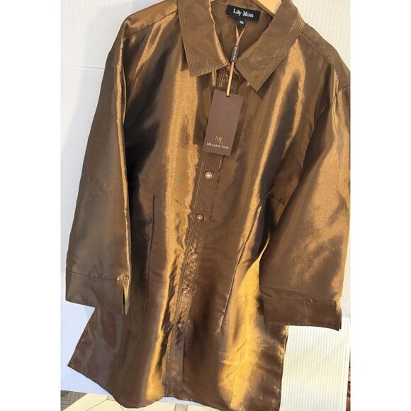 Lily Moss Tops - Lily Moss Melanie Lyne Blouse Buttons Sz 10 Work Casual